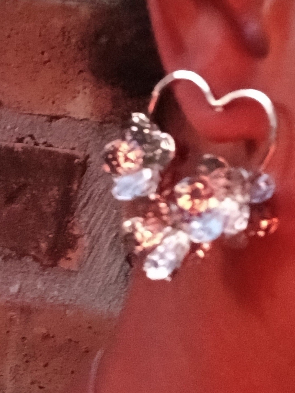 Silver Floral Cluster Hoop Earrings - Women's Jewelry